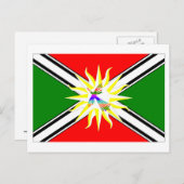 Flagge Santo Domingo Postkarte (Vorne/Hinten)