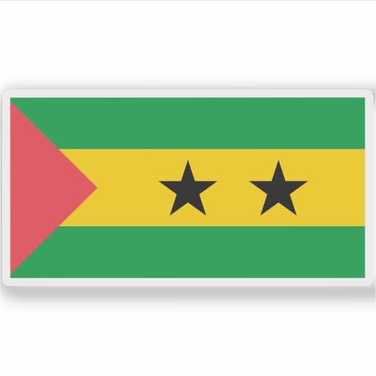 Flagge São Tomé und Príncipe (Sao Tome und Princip Aufkleber (Vorderseite)
