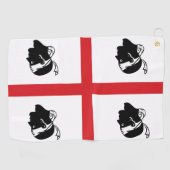 Flagge Sardiniens (Italien) Golfhandtuch (Horizontal)
