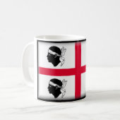 Flagge Sardiniens (Italien) Kaffeetasse (Vorderseite Links)