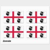 Flagge Sardiniens (Italien) Rechteckiger Aufkleber (Blatt)