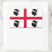 Flagge Sardiniens (Italien) Rechteckiger Aufkleber (Tasche)