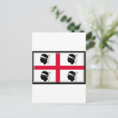 Flagge Sardiniens Postkarte (Stehend Vorderseite)