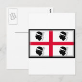 Flagge Sardiniens Postkarte (Vorne/Hinten)