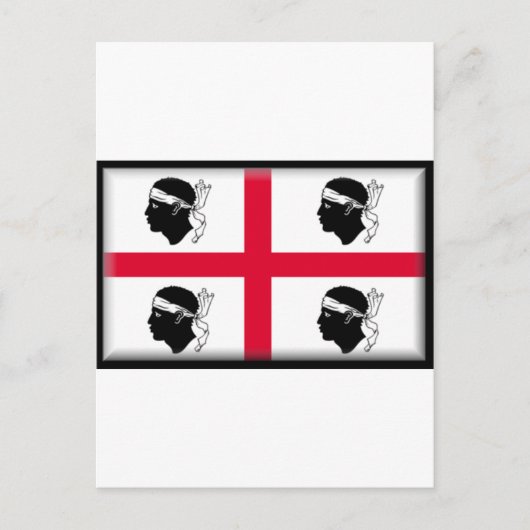 Flagge Sardiniens Postkarte (Vorderseite)