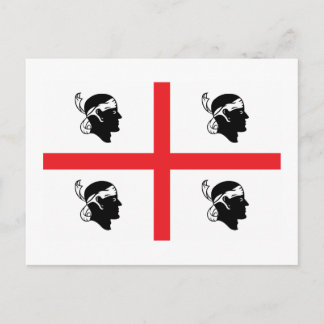 Flagge Sardiniens Postkarte