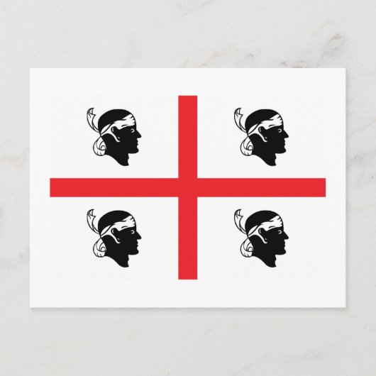 Flagge Sardiniens Postkarte (Vorderseite)