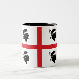 Flagge Sardiniens (Sardinien) (Italien) Zweifarbige Tasse