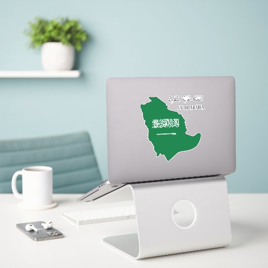 Flagge Saudi-Arabiens Aufkleber (Laptop auf Schreibtisch)