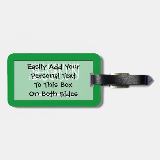 Flagge Saudi-Arabiens Easy ID Persönlich Gepäckanhänger (Rückseite horizontal)