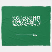 Flagge Saudi-Arabiens Fleecedecke (Vorderseite (Horizontal))
