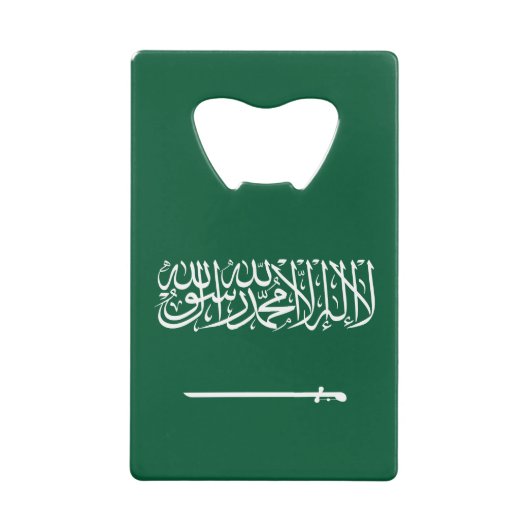 Flagge Saudi-Arabiens Geldbeutel Flaschenöffner (Vorderseite)