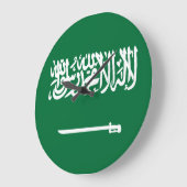 Flagge Saudi-Arabiens Große Wanduhr (Winkel)