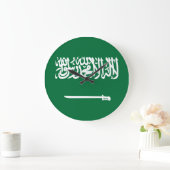 Flagge Saudi-Arabiens Große Wanduhr (Zuhause)