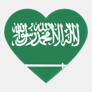 Flagge Saudi-Arabiens Herz-Aufkleber