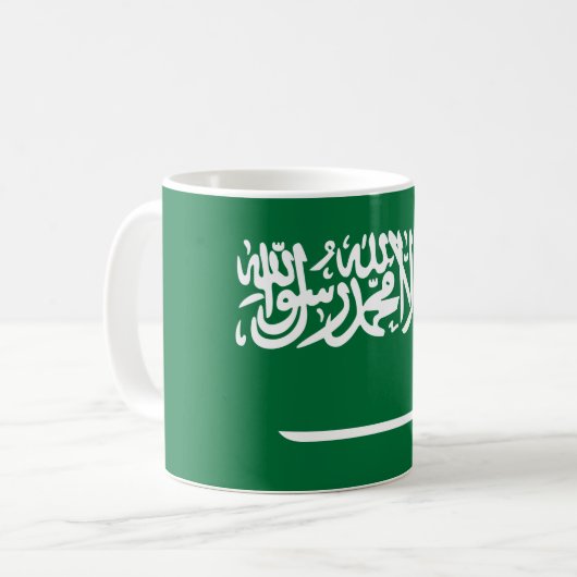 Flagge Saudi-Arabiens Kaffeetasse (Vorderseite Links)