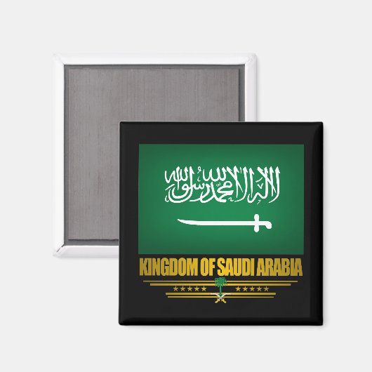 Flagge Saudi-Arabiens Magnet (Vorderseite/Rückseite)