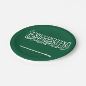 Flagge Saudi-Arabiens Pappteller (Schrägansicht)