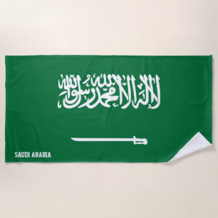 Flagge Saudi-Arabiens Prächtig Patriotisch Strandtuch