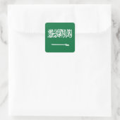 Flagge Saudi-Arabiens Quadratischer Aufkleber (Tasche)