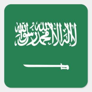 Flagge Saudi-Arabiens Quadratischer Aufkleber
