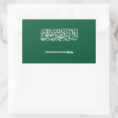 Flagge Saudi-Arabiens Rechteckiger Aufkleber (Tasche)