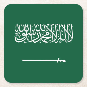 Flagge Saudi-Arabiens Rechteckiger Pappuntersetzer