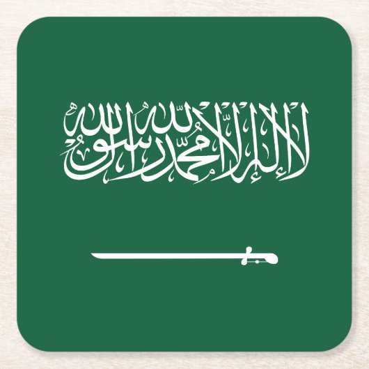 Flagge Saudi-Arabiens Rechteckiger Pappuntersetzer (Vorderseite)
