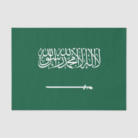 Flagge Saudi-Arabiens Seidenpapier (Vorderseite)