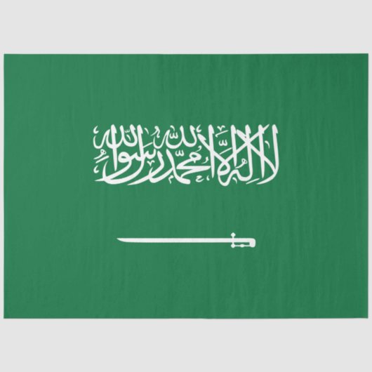 Flagge Saudi-Arabiens Seidenpapier (Vorderseite)