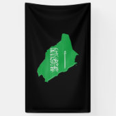 Flagge Saudi-Arabiens und Karte Banner (Vertikal)