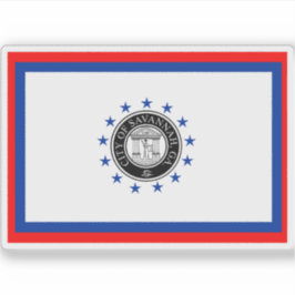 Flagge Savannah, Georgien Aufkleber
