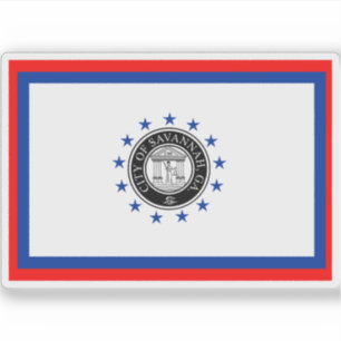 Flagge Savannah, Georgien Aufkleber