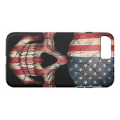 Flagge-Schädel auf Schwarzem Case-Mate iPhone Hülle (Rückseite (Horizontal))