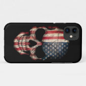 Flagge-Schädel auf Schwarzem Case-Mate iPhone Hülle (Rückseite (Horizontal))