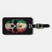 Flagge-Schädel auf Schwarzem Gepäckanhänger (Vorderseite horizontal)