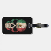 Flagge-Schädel auf Schwarzem Gepäckanhänger (Rückseite horizontal)