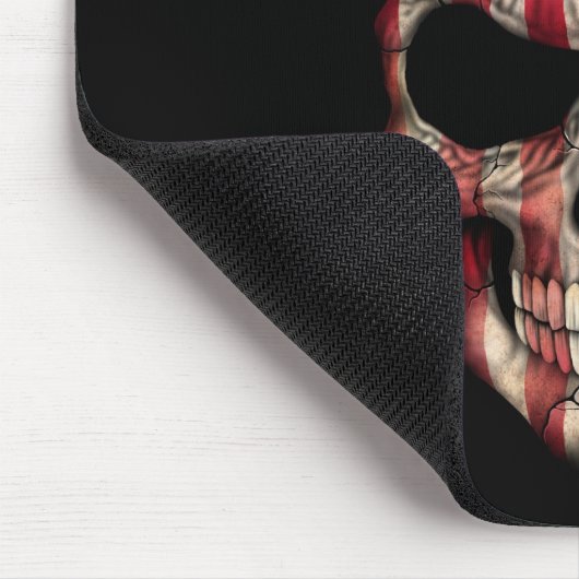 Flagge-Schädel auf Schwarzem Mousepad (Ecke)