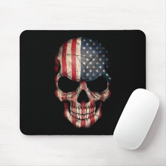 Flagge-Schädel auf Schwarzem Mousepad (Mit Mouse)