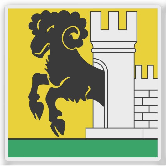 Flagge Schaffhausen, Schweiz Aufkleber (Vorderseite)