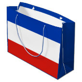 Flagge Schleswig-Holstein Große Geschenktasche Geschenktüte (Rückseite Schrägansicht)