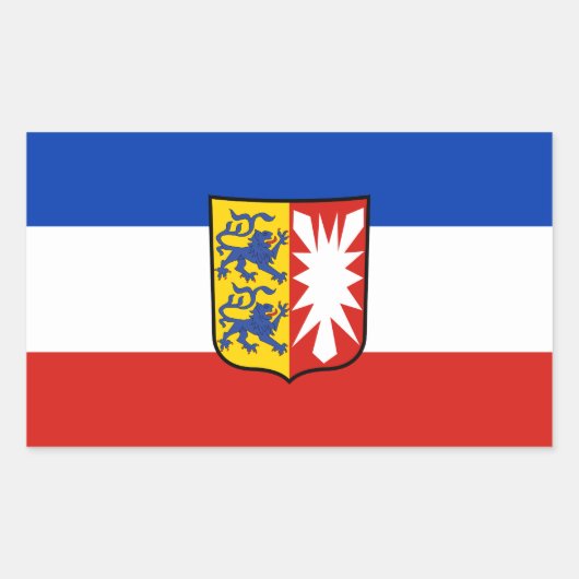 Flagge Schleswig-Holstein Rechteckheber Rechteckiger Aufkleber (Vorderseite)