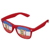 Flagge Schleswig-Holstein Retro-Sonnenbrille Partybrille (Schrägansicht)