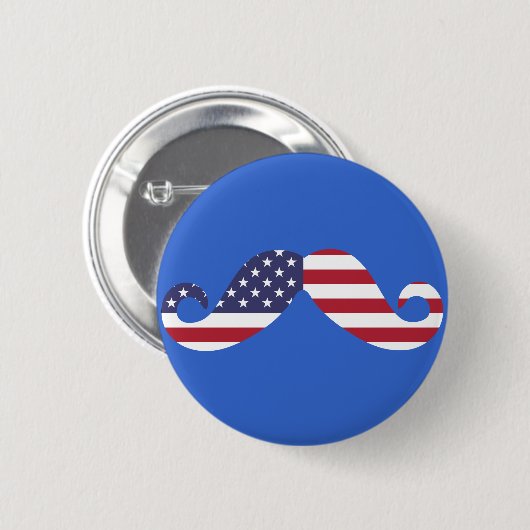 Flagge-Schnurrbart Button (Vorne & Hinten)
