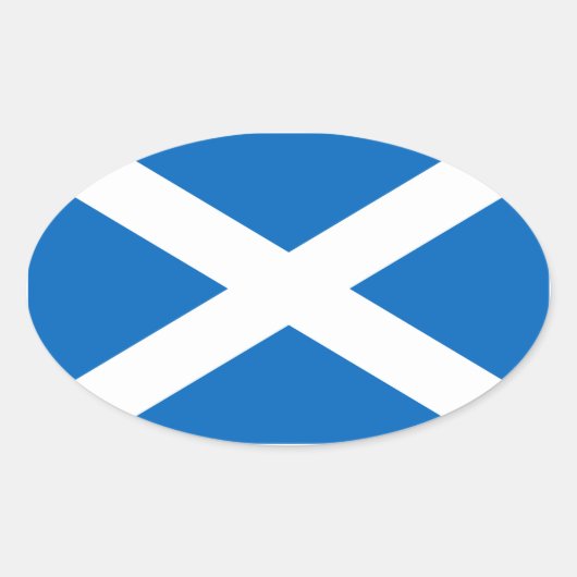 Flagge Schottland Ovaler Aufkleber (Vorderseite)