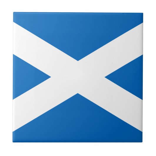 Flagge Schottlands - Bratach na h-Alba Fliese (Vorderseite)