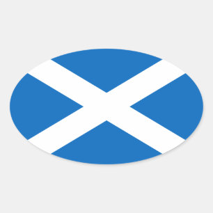 Flagge Schottlands - Bratach na h-Alba Ovaler Aufkleber
