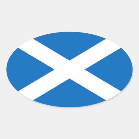 Flagge Schottlands - Bratach na h-Alba Ovaler Aufkleber (Vorderseite)