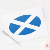 Flagge Schottlands - Bratach na h-Alba Ovaler Aufkleber (Umschlag)