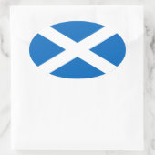 Flagge Schottlands - Bratach na h-Alba Ovaler Aufkleber (Tasche)